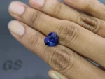 royal blue sapphire in heart shape 5.01 carats, sri lanka