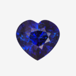 royal blue sapphire in heart shape 5.01 carats, sri lanka