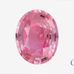 Zaffiro Padparadscha di forma ovale, Madagascar