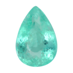 neon blue paraiba tourmaline in pear shape, mozambique