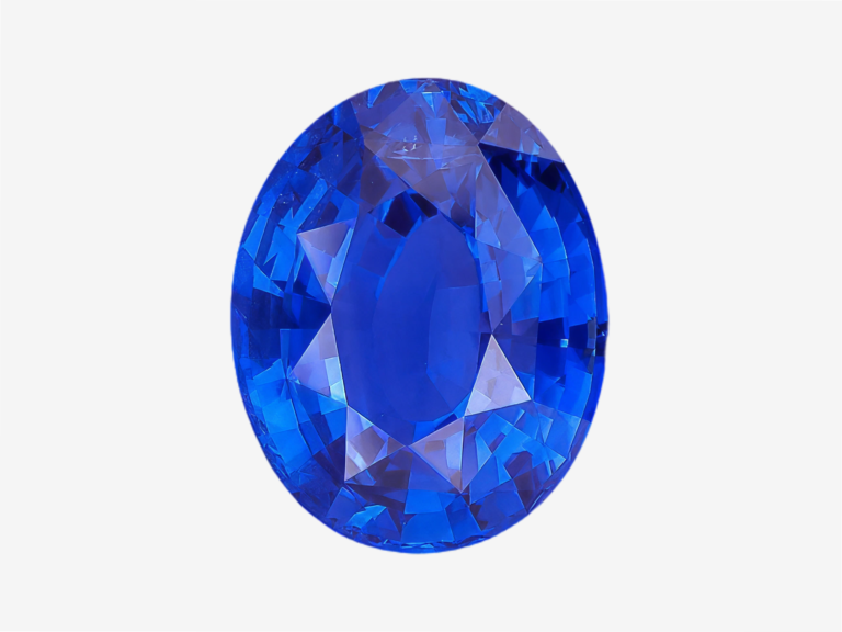 unheated royal blue sapphire in oval shape, sri lanka