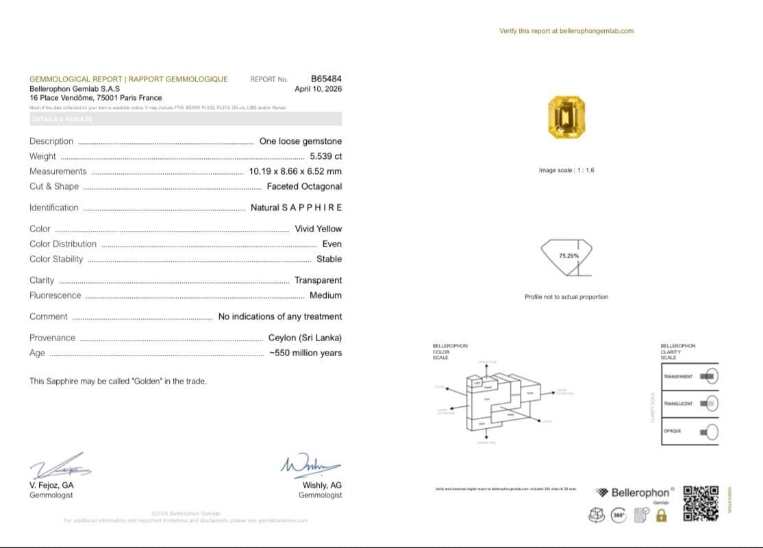 Bellerophon Gemological Report