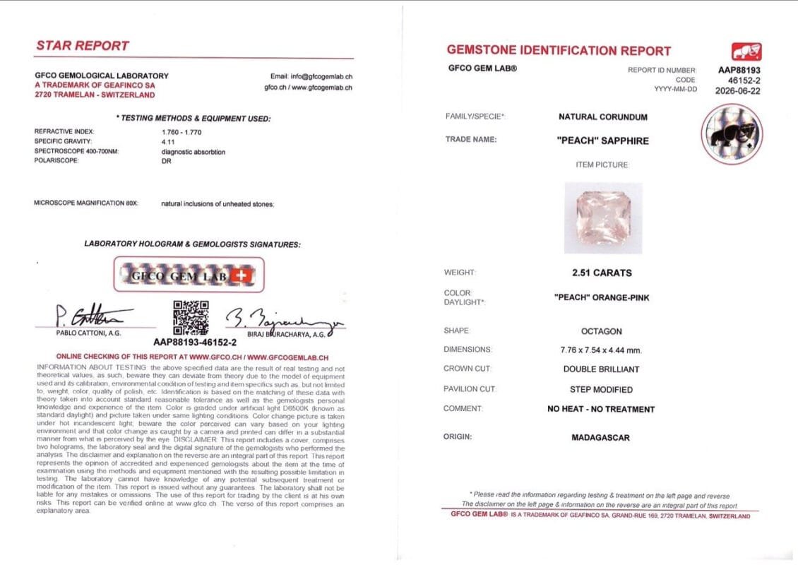 Referto gemmologico