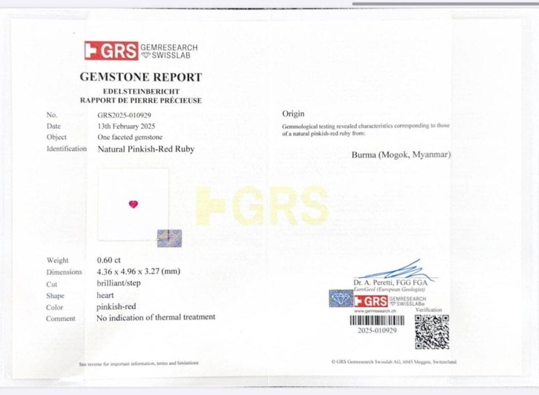 GRS Gemological Report