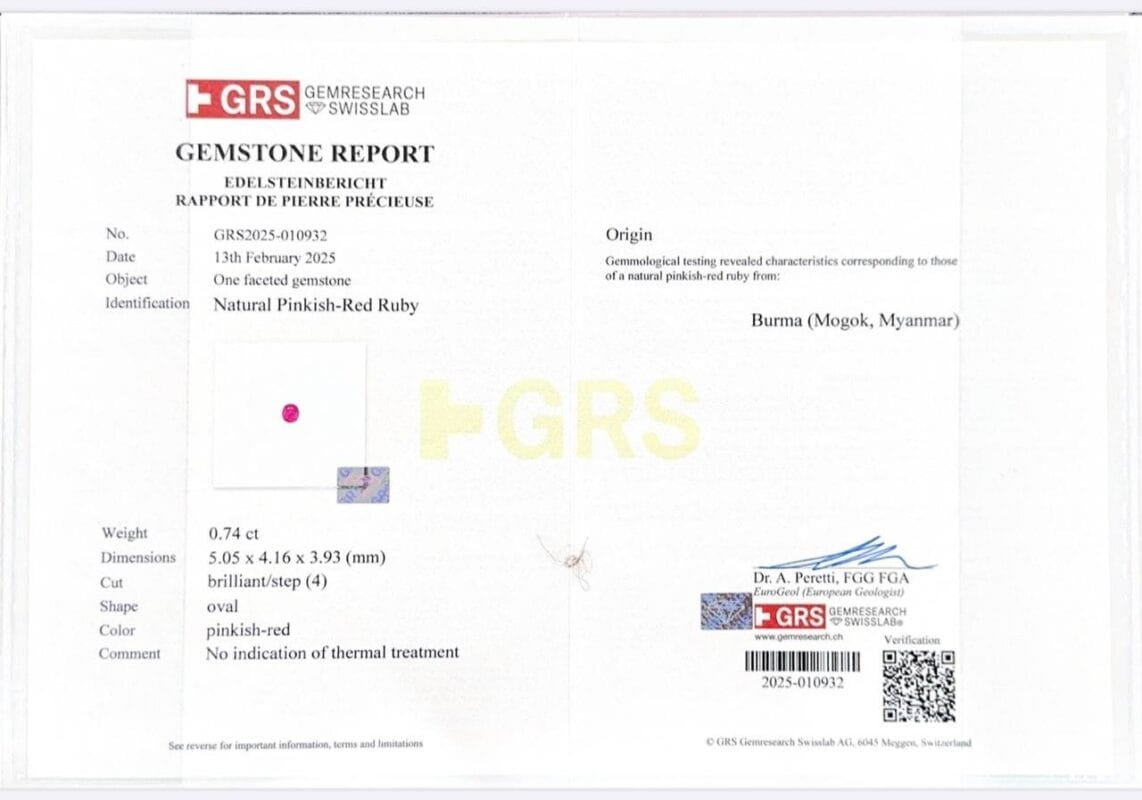GRS Gemological Report