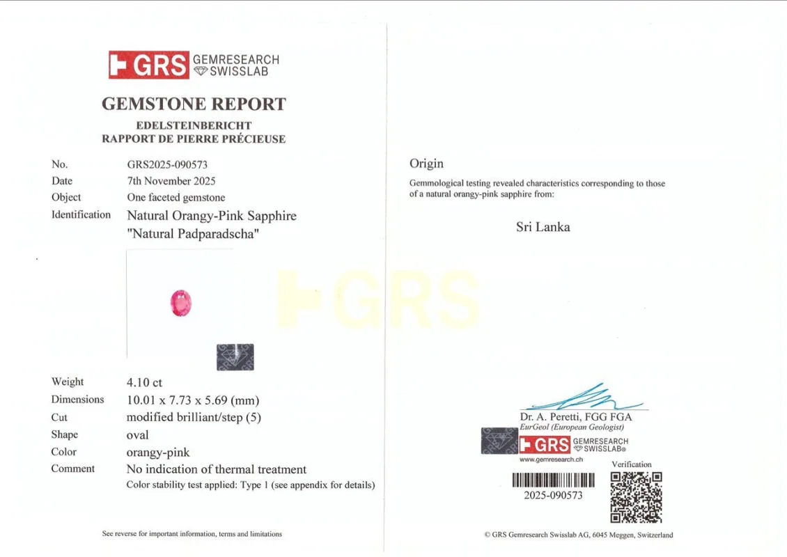GRS Gemological Report