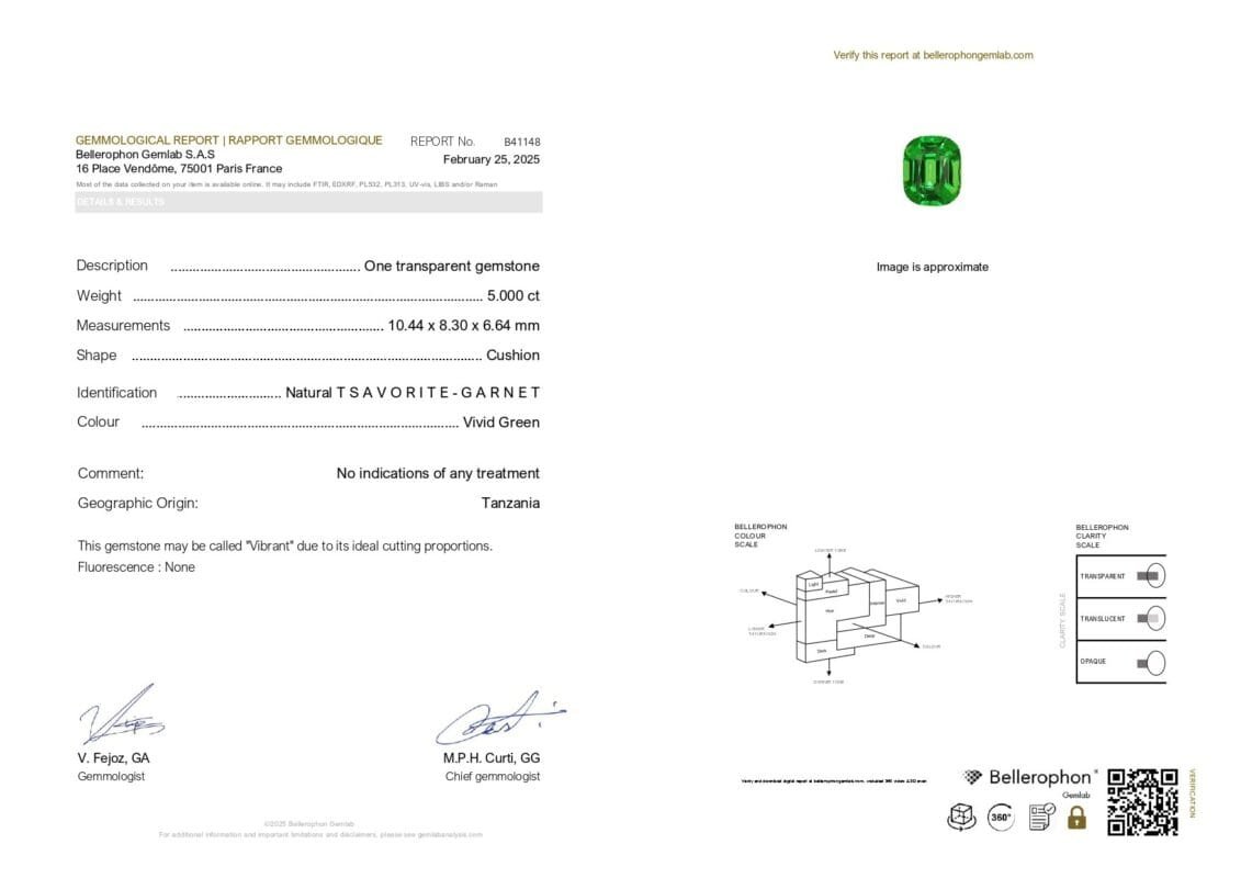 Bellerophon Gemological Report