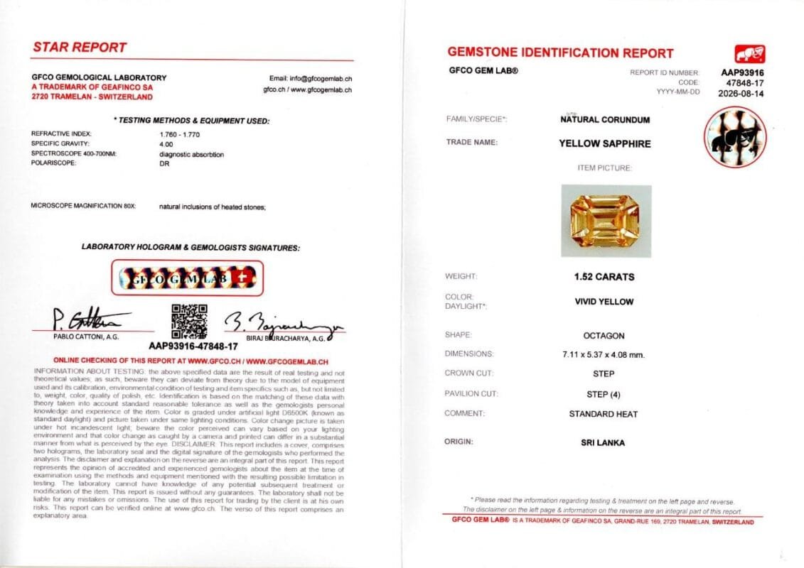 Gemmologisches Gutachten