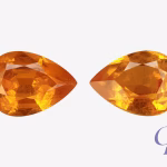 Fanta spessartine, pear cut, Nigeria