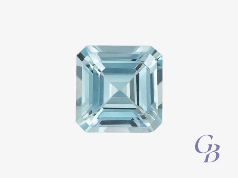 Aquamarine in asscher shape, Madagascar