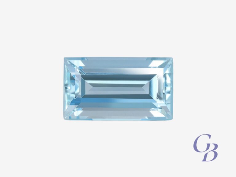 Aquamarine in baguette shape, Madagascar