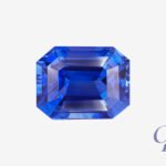 Saphir bleu, taille octogonale, Sri Lanka (Ceylan)