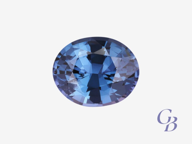 Blue spinel in oval shape, Tanzania