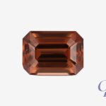 Zircon brun, taille octogonale, Tanzanie
