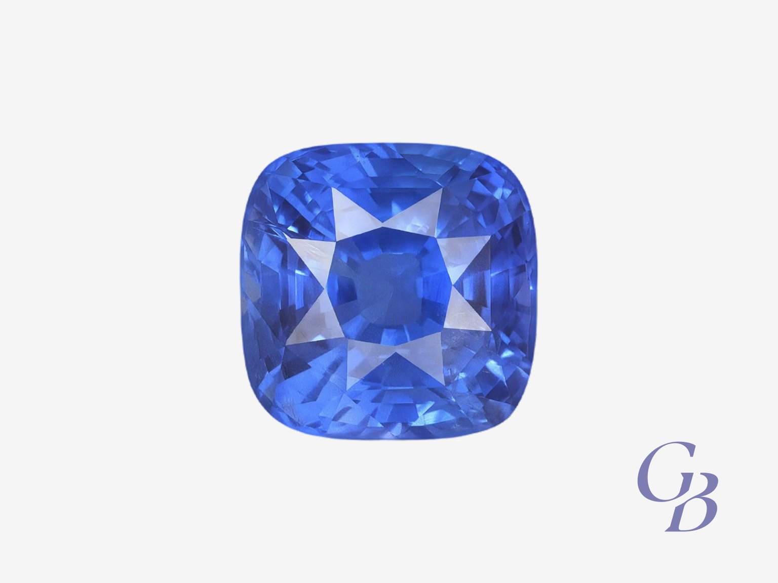cornflower blue sapphire in cushion shape, sri lanka (ceylon) Cornflower Blue sapphire in cushion shape, Sri Lanka (Ceylon)