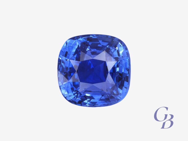 Cornflower Blue sapphire in cushion shape, Sri Lanka (Ceylon)