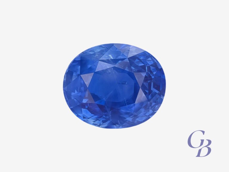 Cornflower Blue sapphire in oval shape, Madagascar