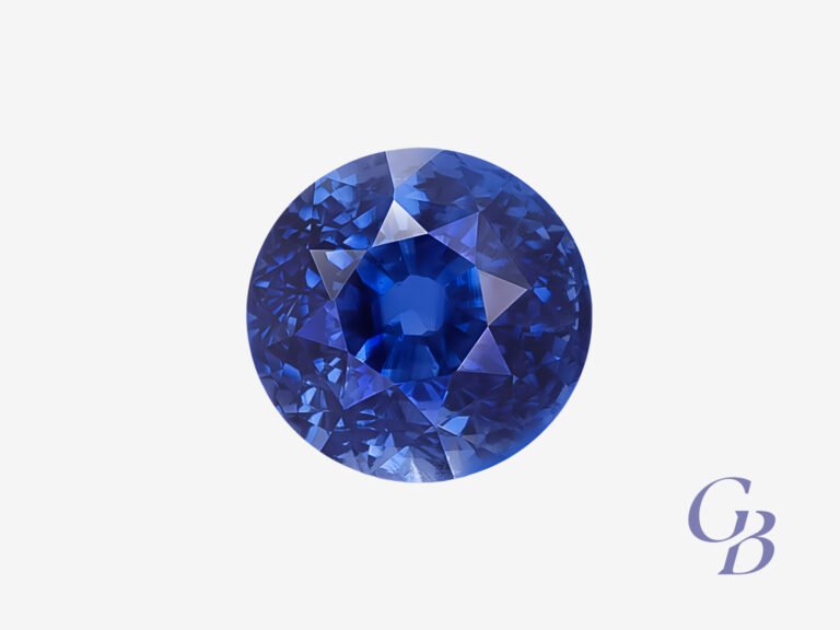 Cornflower Blue sapphire in round shape, Sri Lanka (Ceylon)