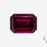 Garnet rhodolite in octagon shape, Madagascar