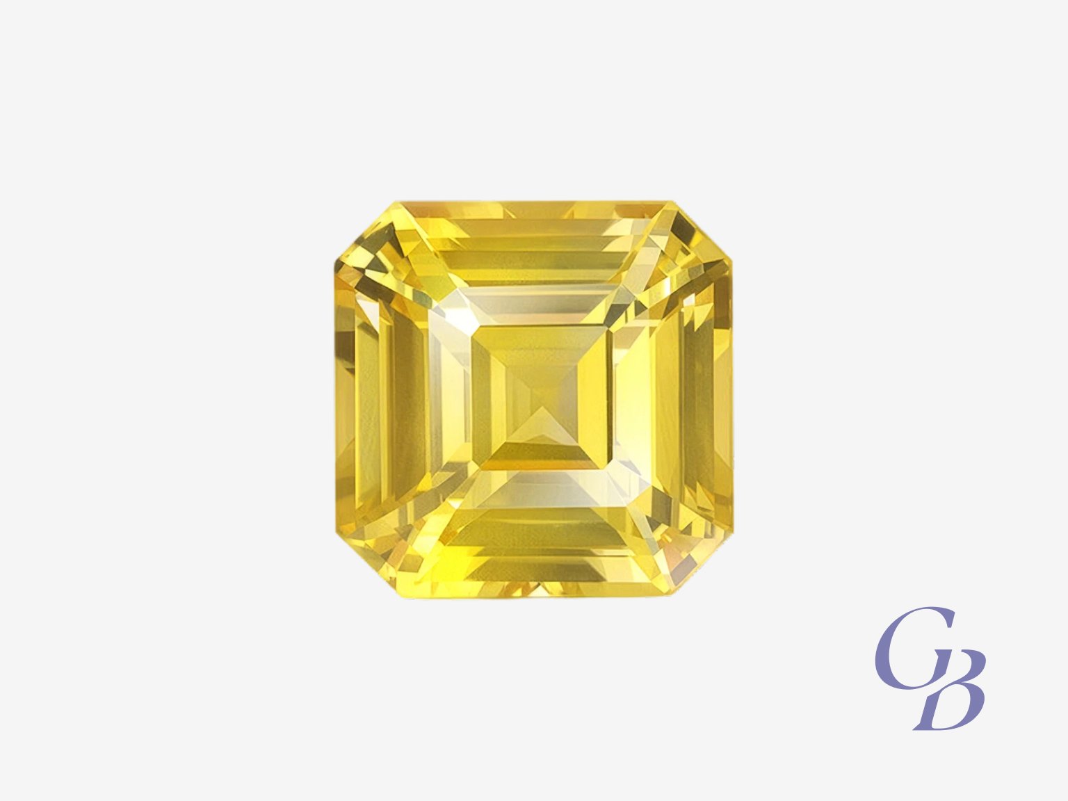 golden sapphire in asscher shape, sri lanka (ceylon) Golden sapphire in asscher shape, Sri Lanka (Ceylon)