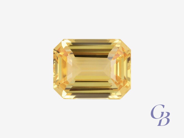 Golden sapphire in octagon shape, Sri Lanka (Ceylon)