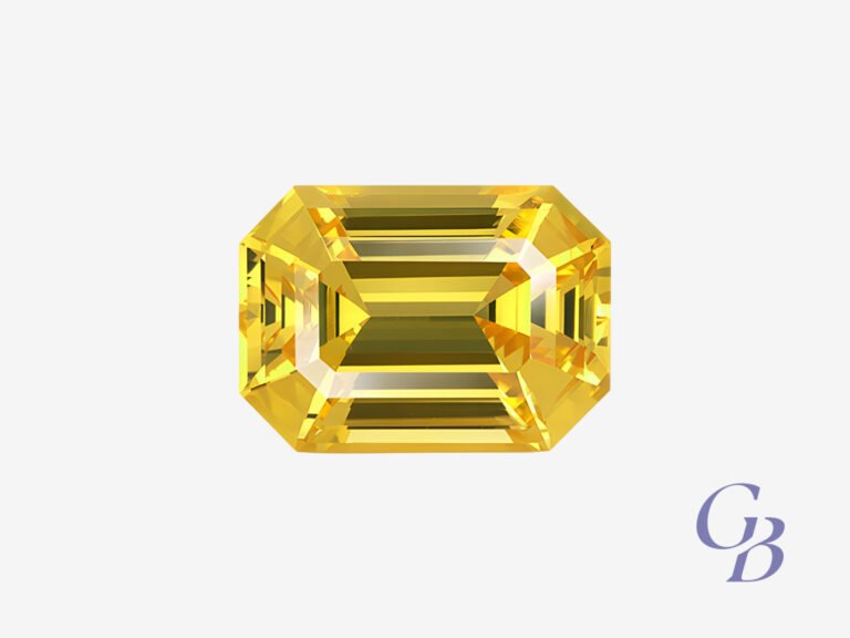 Golden sapphire in octagon shape, Sri Lanka (Ceylon)