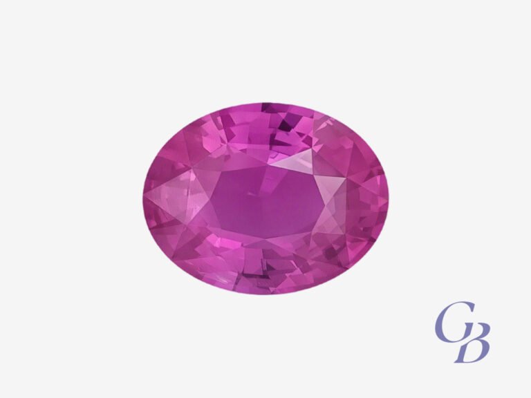 Hot Pink sapphire in oval shape, Sri Lanka (Ceylon)