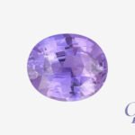 Lavender sapphire in oval shape, Madagascar