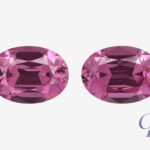 Paire de spinelles roses, taille ovale, Tanzanie