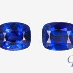 Pair of royal blue sapphires in cushion shape, Sri Lanka (Ceylon)