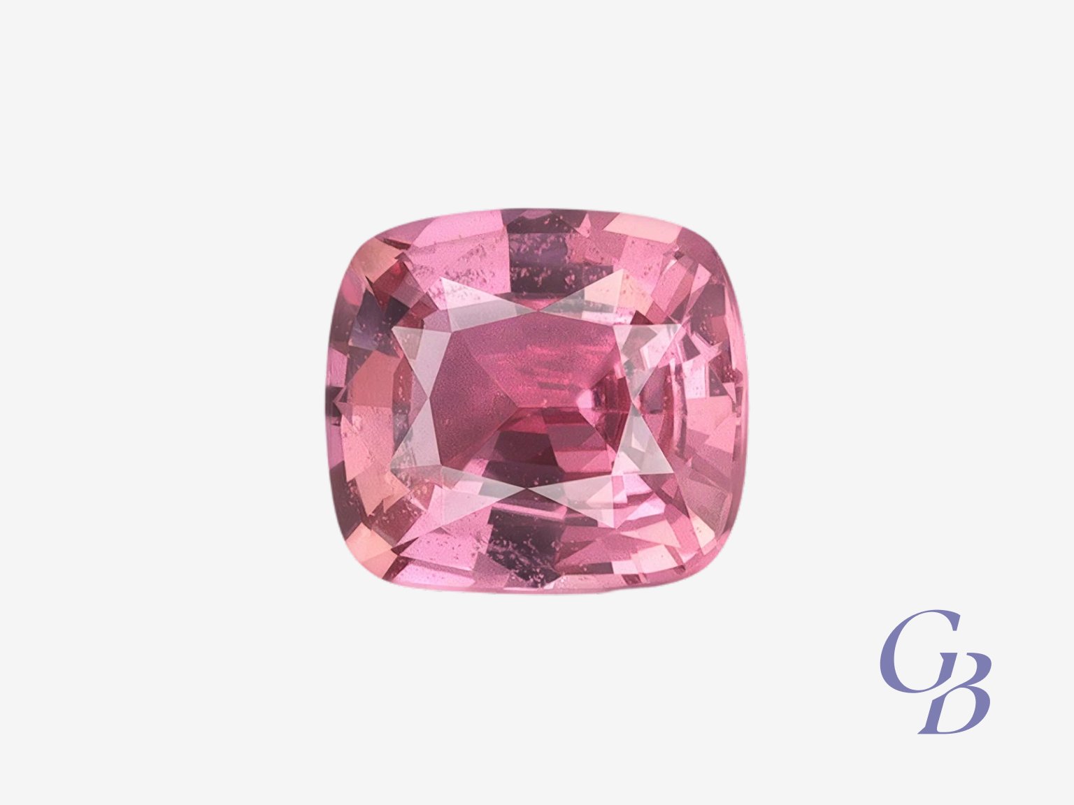 Pink sapphire in cushion shape, Sri Lanka (Ceylon) Saphir rose, taille coussin, Sri Lanka (Ceylan) – Image 1