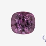 Purple spinel in cushion shape, Burma (Myanmar)
