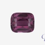 Purple spinel in cushion shape, Tanzania