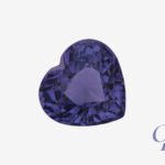 Purple spinel in heart shape, Tanzania