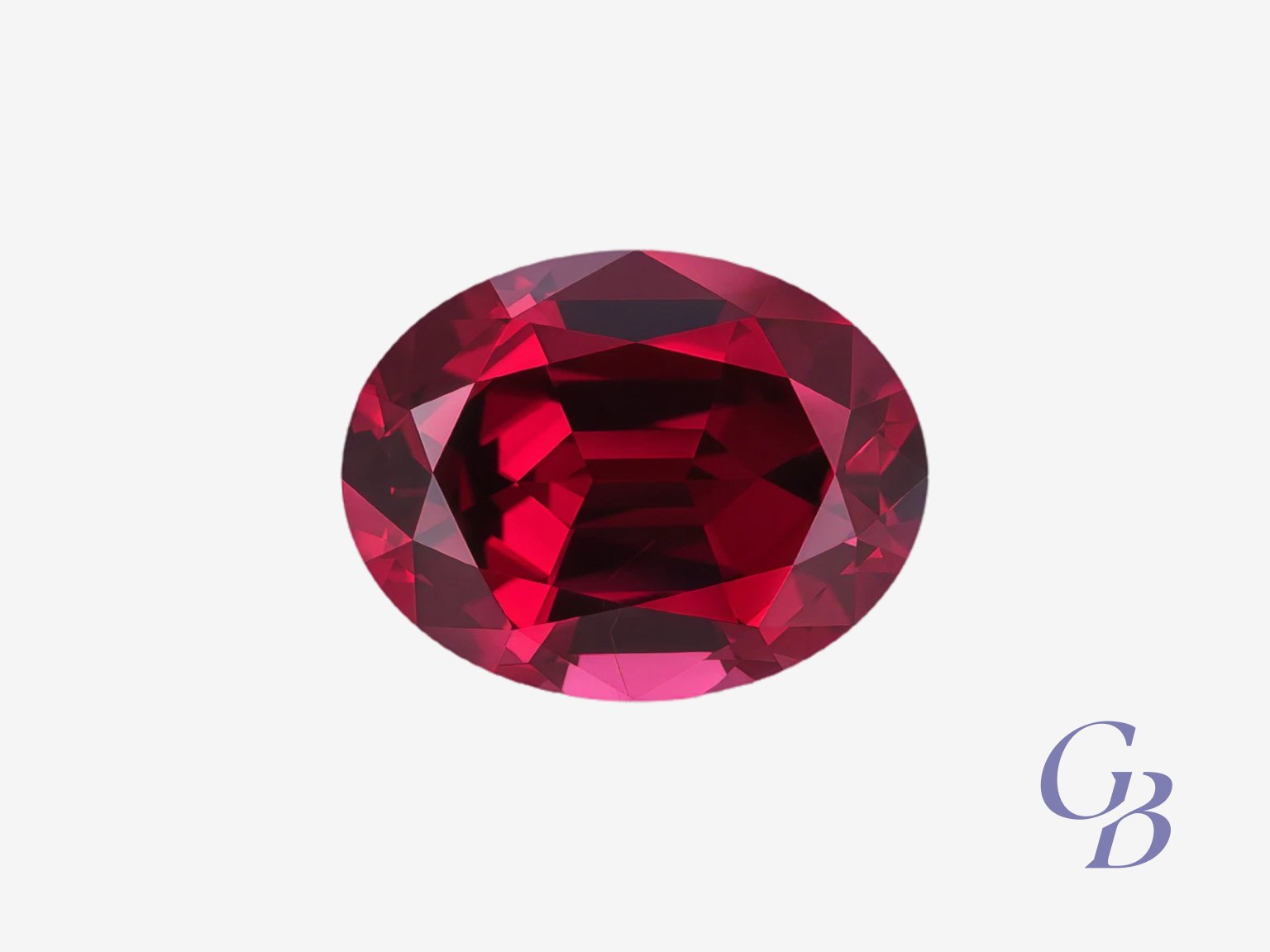 Rhodolite in oval shape, Madagascar Rhodolite, taille ovale, Madagascar – Image 1
