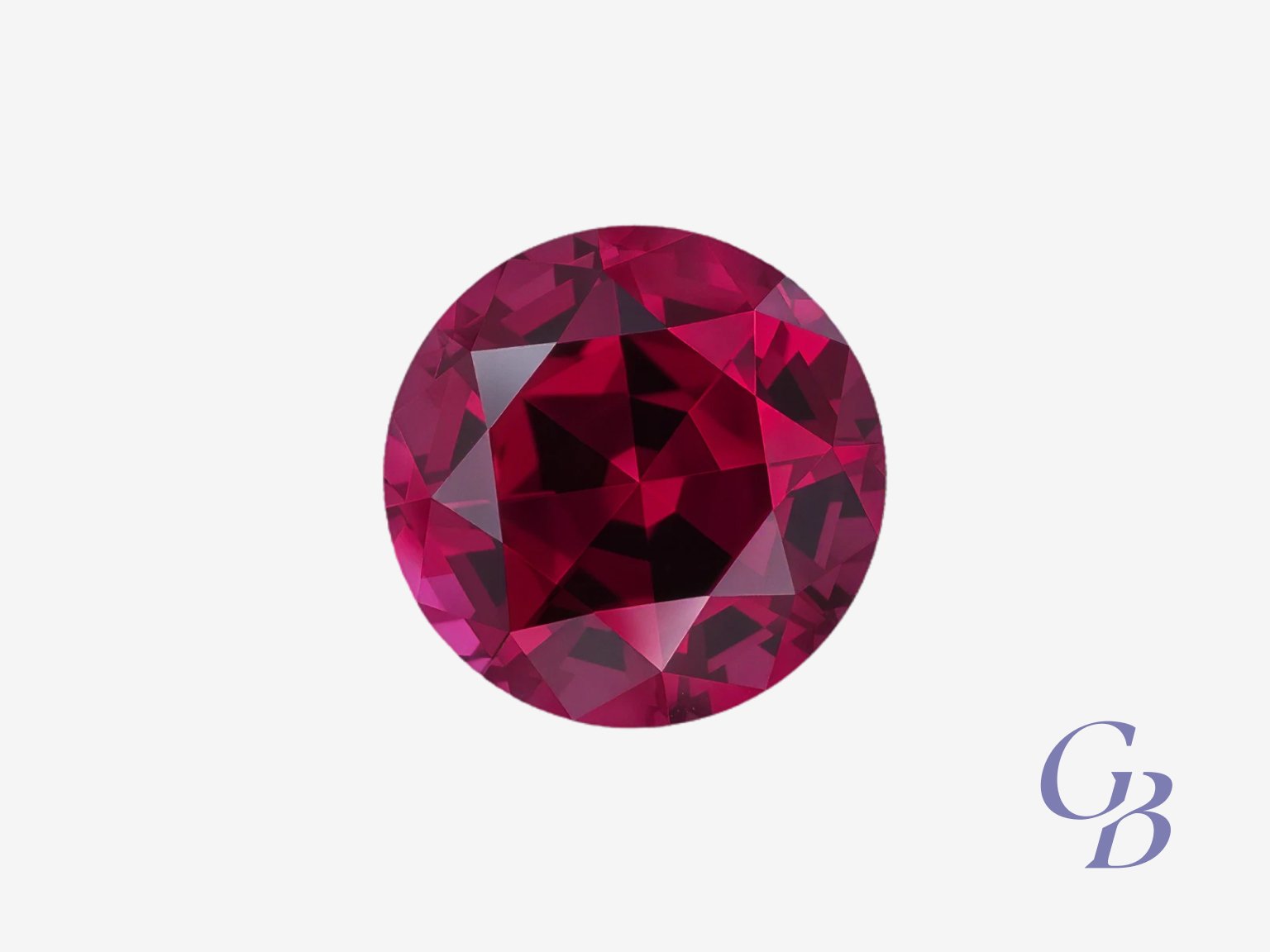 Rhodolite in round shape, Madagascar Rhodolite, taille ronde, Madagascar – Image 1