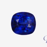 Royal Blue sapphire in cushion shape, Sri Lanka (Ceylon)
