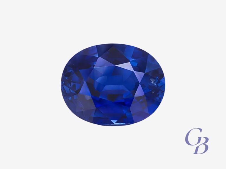 Royal Blue sapphire in oval shape, Madagascar