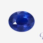 Royal Blue sapphire in oval shape, Sri Lanka (Ceylon)