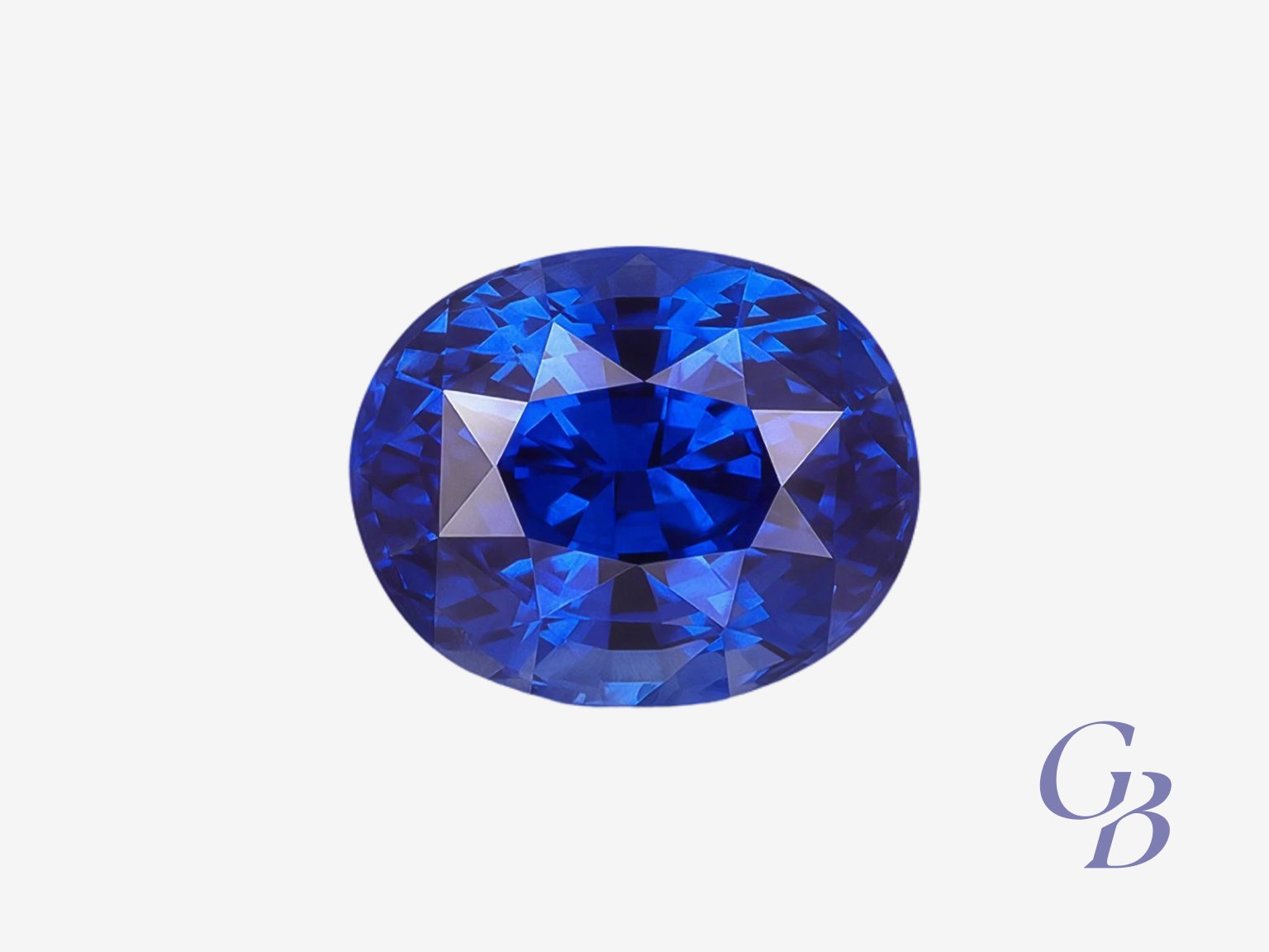 Royal Blue sapphire in oval shape, Sri Lanka (Ceylon) Zaffiro blu reale, taglio ovale, Sri Lanka (Ceylon) - immagine 1