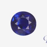 Royal Blue sapphire in round shape, Sri Lanka (Ceylon)