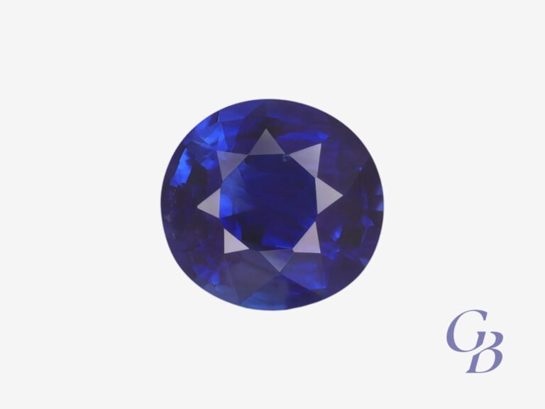 Royal Blue sapphire in round shape, Sri Lanka (Ceylon)