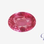 Sunrise Color sapphire in oval shape, Sri Lanka (Ceylon)