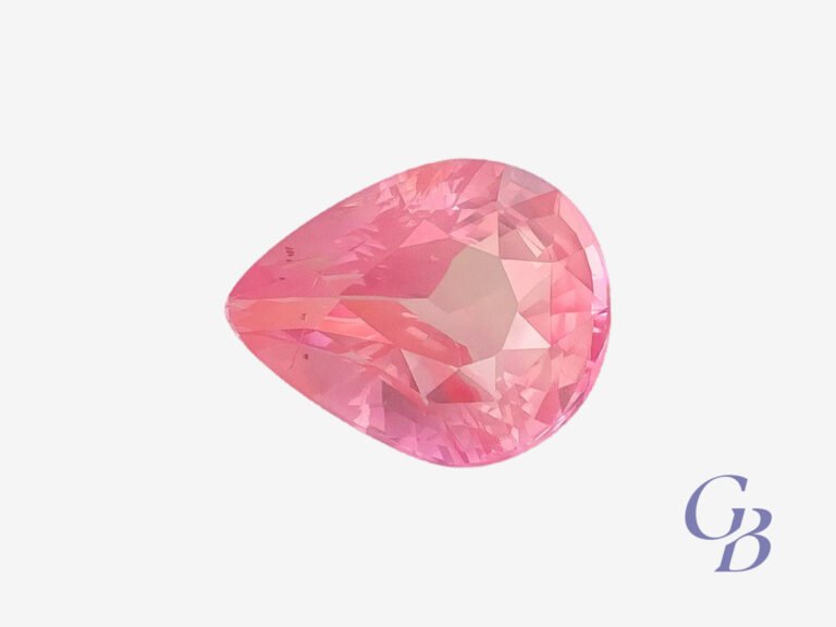 Sunset Color sapphire in pear shape, Sri Lanka (Ceylon)