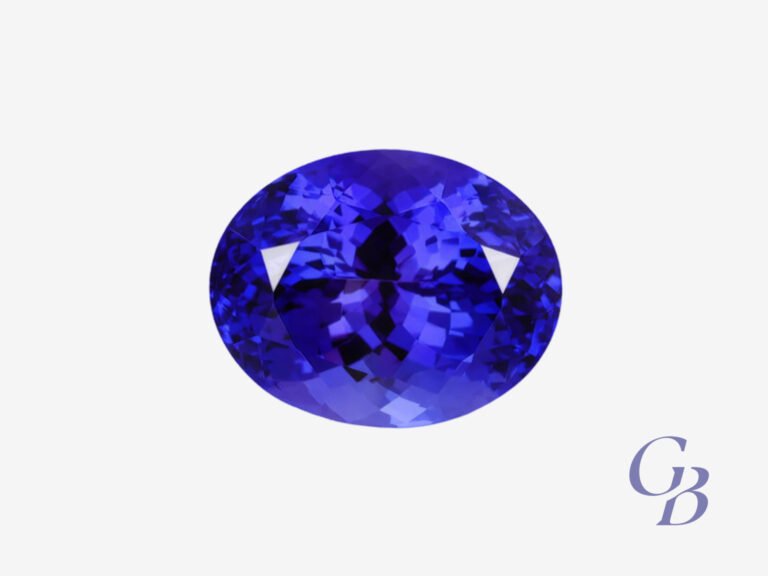 Tanzanite in oval shape, Tanzania