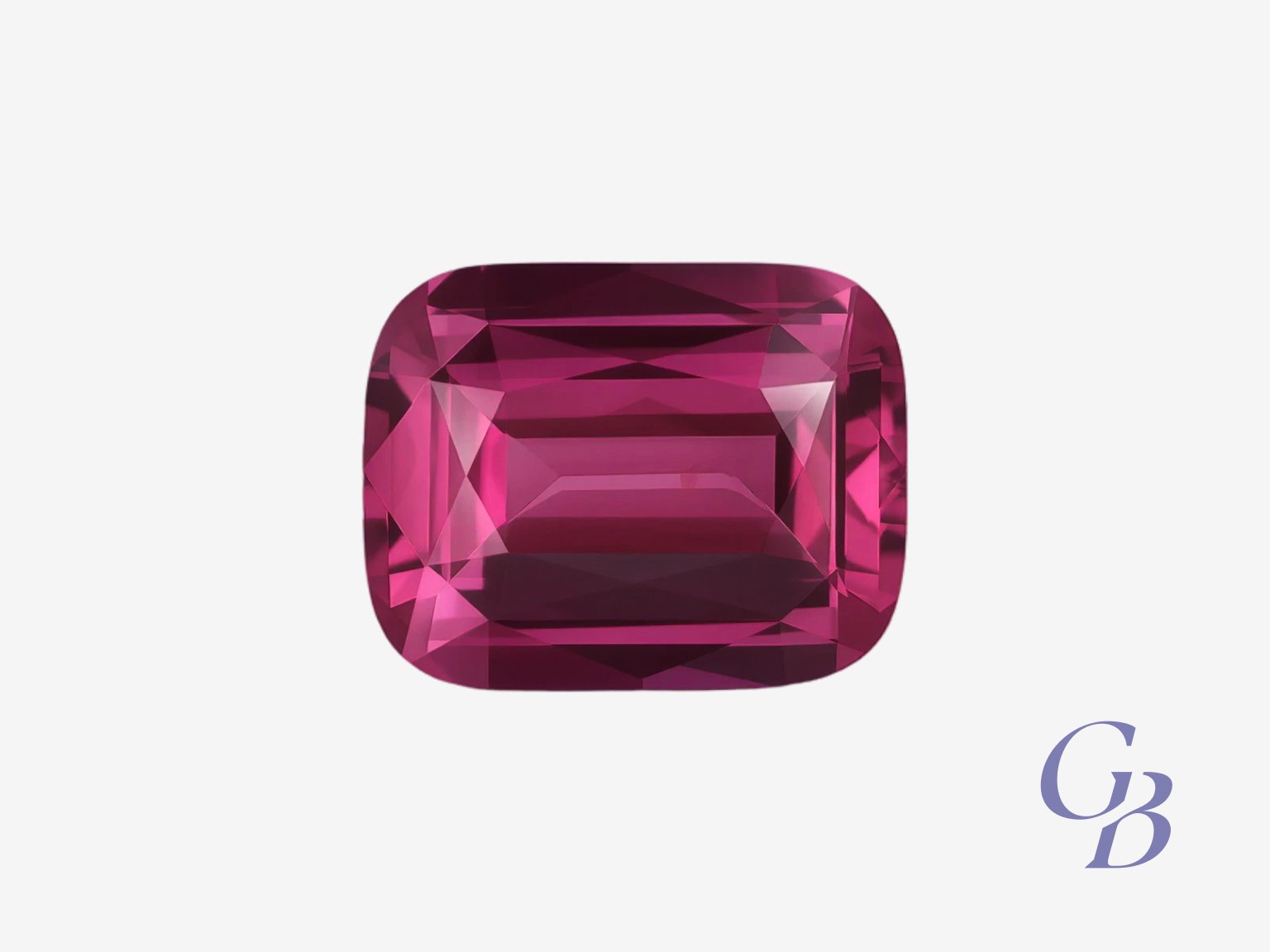 Velvety purple color spinel in cushion shape, Tanzania Spinelle violet velouté, taille coussin, Tanzanie – Image 1
