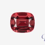 Vibrant pink-red spinel in cushion shape, Tanzania