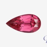 Vibrant pink-red spinel in pear shape, Tanzania
