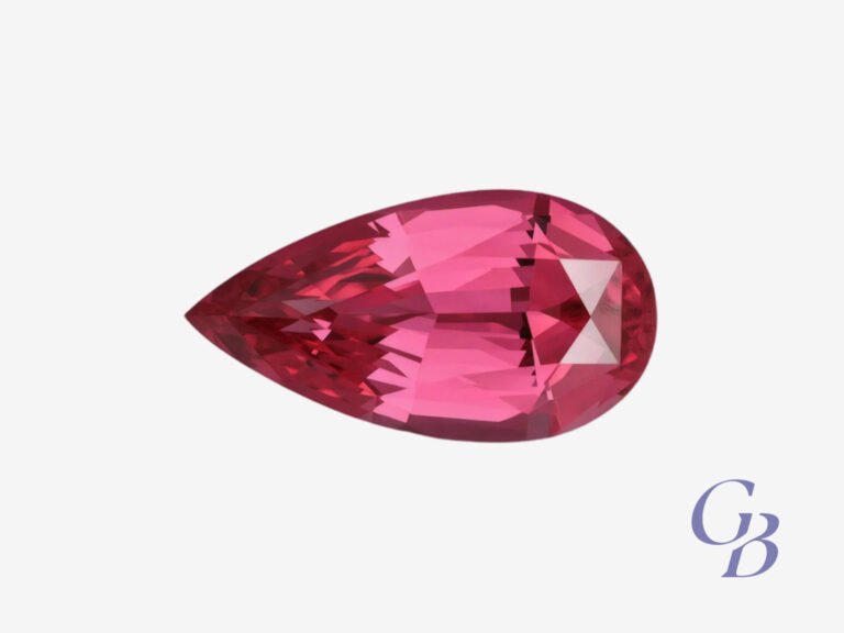 Vibrant pink-red spinel in pear shape, Tanzania
