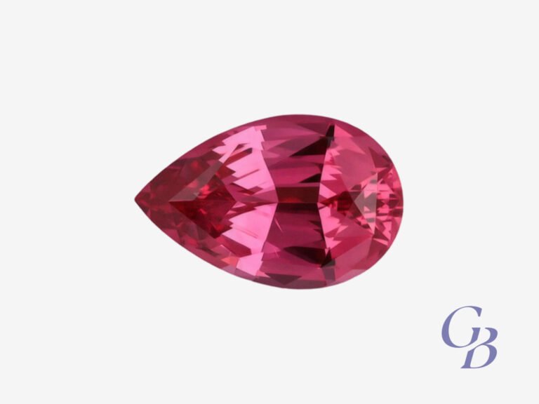 Vibrant pink-red spinel in pear shape, Tanzania